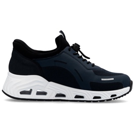 Zapatos deportivos femeninos azul marino rieker n5257-14 11