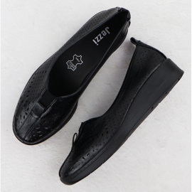 Zapatos de mujer Slip-on Openwork Black Jezzi RMR1840-13 negro 3