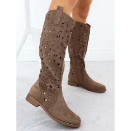 Botas de pura femenina Brown Sede S.Barski Hy51-176 marrón 3