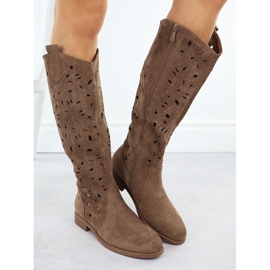 Botas de pura femenina Brown Sede S.Barski Hy51-176 marrón 4