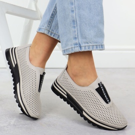 S.Barski Zapatos de cuero para mujeres, Openwork Beige S. Barski LR51-672 4