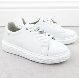 Zapatos de cuero para mujeres con un adorno en la plataforma blanca Sergio Leone SP110 blanco 2 Zapatos de cuero para mujeres con un adorno en la plataforma blanca Sergio Leone SP110 blanco 2