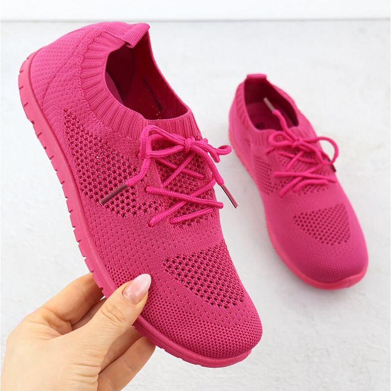 Zapatos deportivos femeninos abiertos fuchsja news 1020 rosado 1