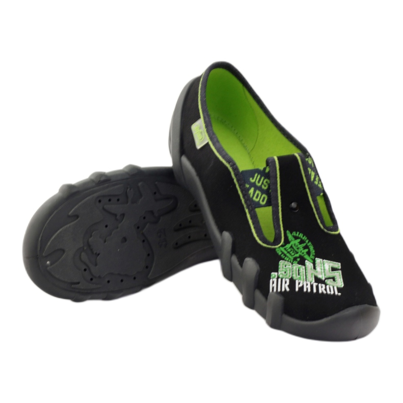 Zapatos befado niño 290y162 verde negro 3