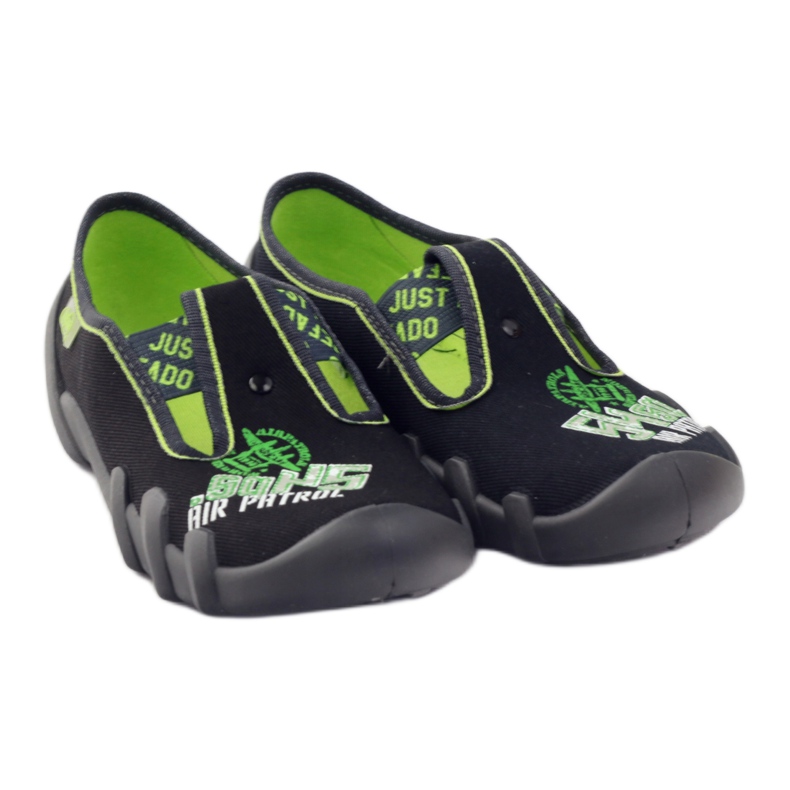 Zapatos befado niño 290y162 verde negro 4