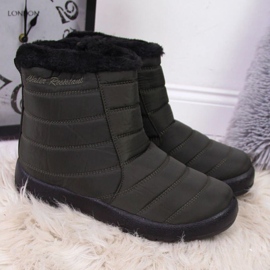 News Botas de nieve impermeables con cremallera Novedades W EVE181D khaki negro caqui 13