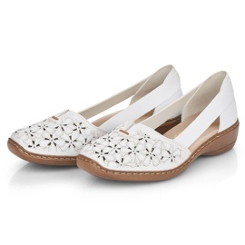 Rieker W RKR442B Zapatos piel calada blanco 29