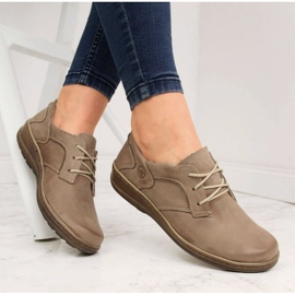 Zapatos de cuero confort helios 715 beige 9