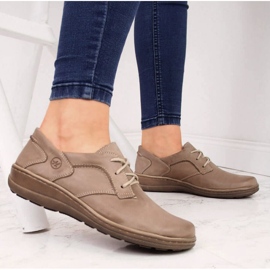 Zapatos de cuero confort helios 715 beige 10