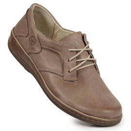 Zapatos de cuero confort helios 715 beige 11