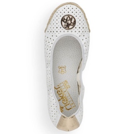 Rieker W RKR516 bailarinas caladas blanco dorado 32