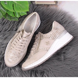 Zapatillas cuña Rieker W N4327-80 beige 13