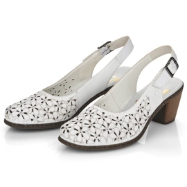 Sandalias piel calada Rieker W RKR531A blanco 24