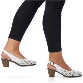 Sandalias piel calada Rieker W RKR531A blanco 25