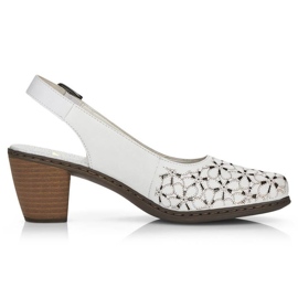 Sandalias piel calada Rieker W RKR531A blanco 26