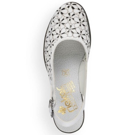 Sandalias piel calada Rieker W RKR531A blanco 27