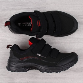 American Club W AM838A Velcro Zapatos trekking negro-rojo 5