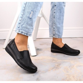 Helios Cuero, zapatos sin cordones negro 11