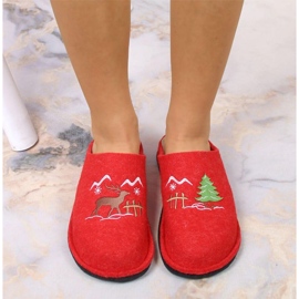 Zapatillas de estar por casa de fieltro de lana Big Star W INT1803B rojo 11