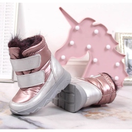 Botas de nieve impermeables con membrana de velcro Kornecki KOR6895B rosado 13