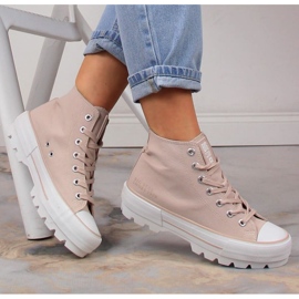 Zapatillas de zapatillas desnudas Big Star INT1844 Sneakers rosado 10