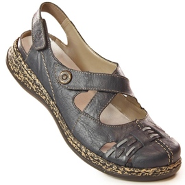 Sandalias cómodas velcro Rieker W 46377-14 azul 31