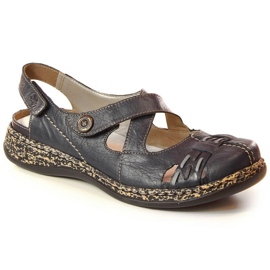 Sandalias cómodas velcro Rieker W 46377-14 azul 32