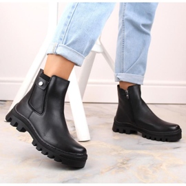 Potocki W WOL186 botines aislantes con bolsillo, negro 8