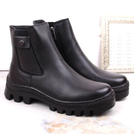 Potocki W WOL186 botines aislantes con bolsillo, negro 11