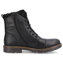 Botas de piel con aislamiento de lana Rieker M RKR296A negro 21