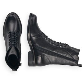 Rieker Botas de piel cómodas y aislantes Remonte W RKR630, negro 30