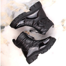 Filippo W PAW498A botas de nieve con cremallera y aislamiento negro 14