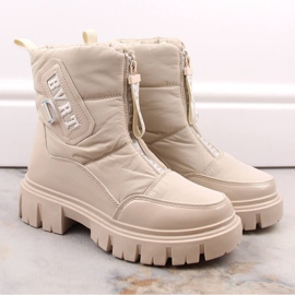 Filippo W PAW498B botas de nieve aislantes con cremallera, beige 12