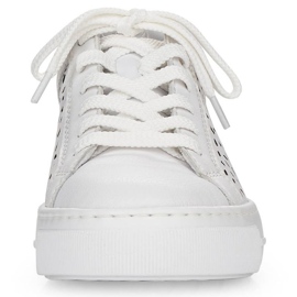 Zapatos cómodos de piel Rieker W RKR641 blanco 33