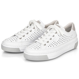 Zapatos Rieker W RKR642 piel calada blanca blanco 32