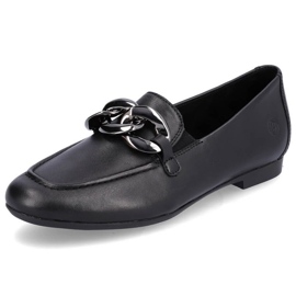 Rieker Zapatos cómodos de piel con cadena Remonte W RKR645, negro 30