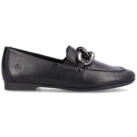Rieker Zapatos cómodos de piel con cadena Remonte W RKR645, negro 34