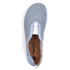 Zapatos cómodos calados Rieker W RKR653 azul 39