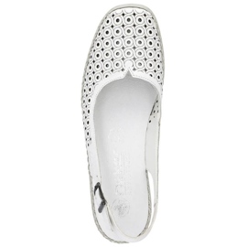 Sandalias cómodas de piel Rieker W RKR665 blanco 32