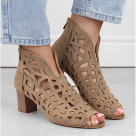 M.Daszyński W SAN32B Botines de ante, beige 9