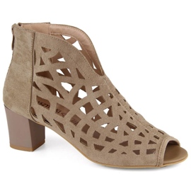 M.Daszyński W SAN32B Botines de ante, beige 14