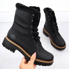 Botas de piel Rieker 72625-00 negro 25