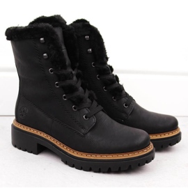 Botas de piel Rieker 72625-00 negro 26