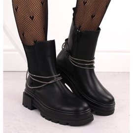 Botas de piel Big Star W INT2053 INT2053 negro 12
