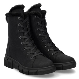 Botas Rieker RKR743 con pelo negro 18