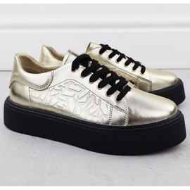 Zapatos para mujeres en la plataforma Filippo Paw546b dorado 11