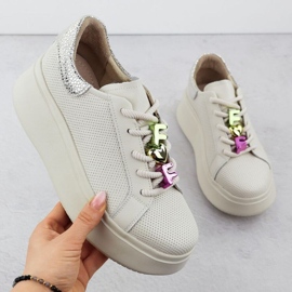Zapatos deportivos en la plataforma Filippo Paw588a beige 11