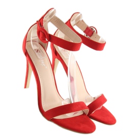 Rojo NF-17 Sandalias rojas con tacón alto 1 Rojo NF-17 Sandalias rojas con tacón alto 1