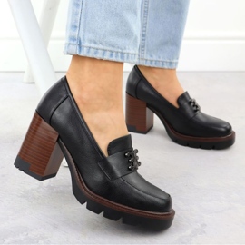 Moccasin Shoes en el Potocki Post en SZ12403 WOL287 negro 8