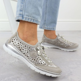 Rieker L32P6-90 Silver Openwork Sports Shoes plata 25